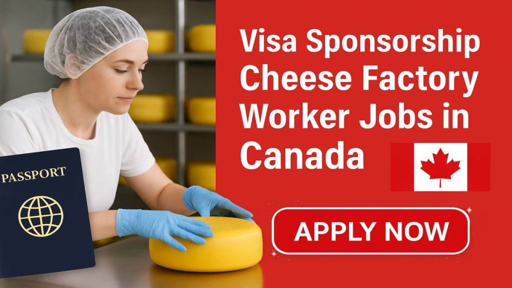Visa Sponsorship Cheese Factory Worker Jobs in Canada