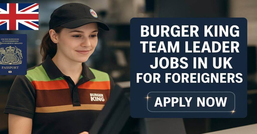 Burger King Team Leader Jobs in UK for Foreigners