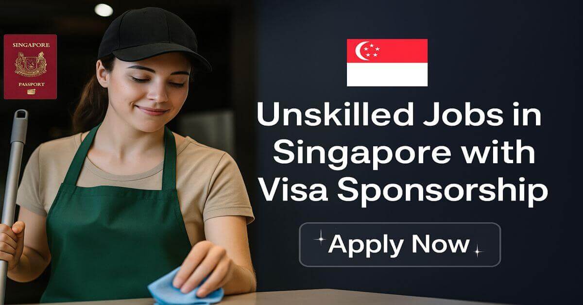 Unskilled Jobs in Singapore with Visa Sponsorship