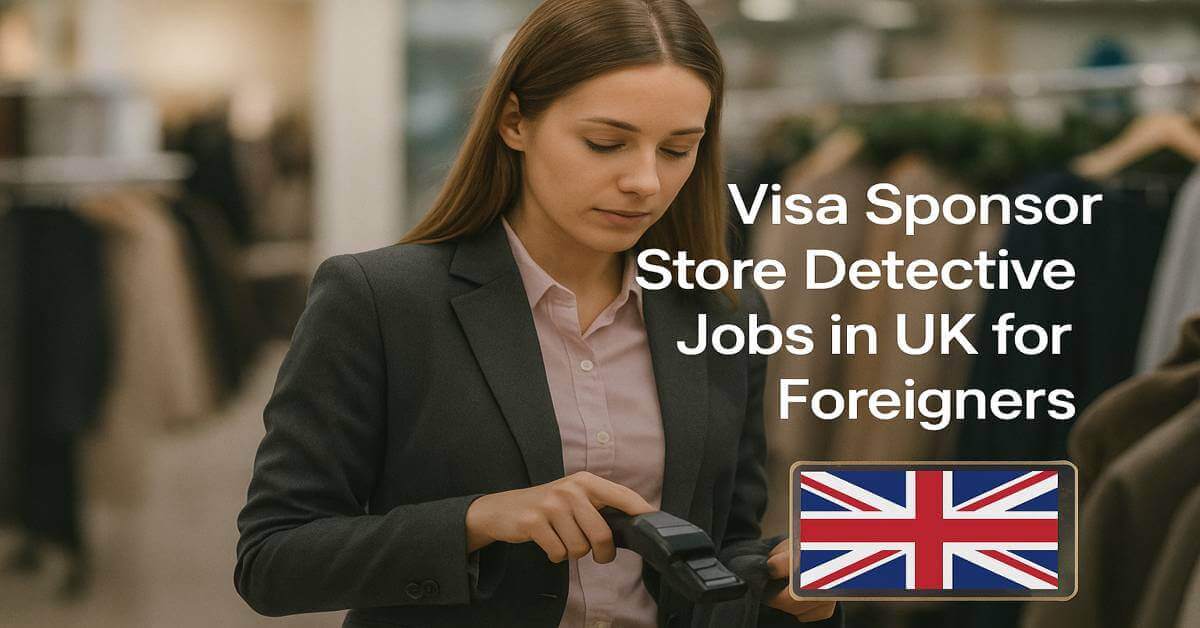 Visa Sponsor Store Detective Jobs in UK for Foreigners