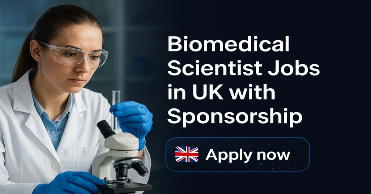 Biomedical Scientist Jobs in UK with Sponsorship