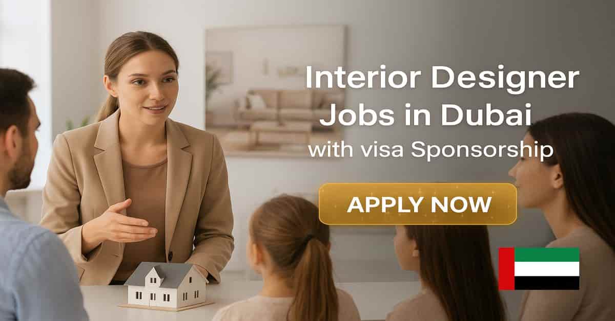 Interior Designer Jobs in Dubai with visa Sponsorship