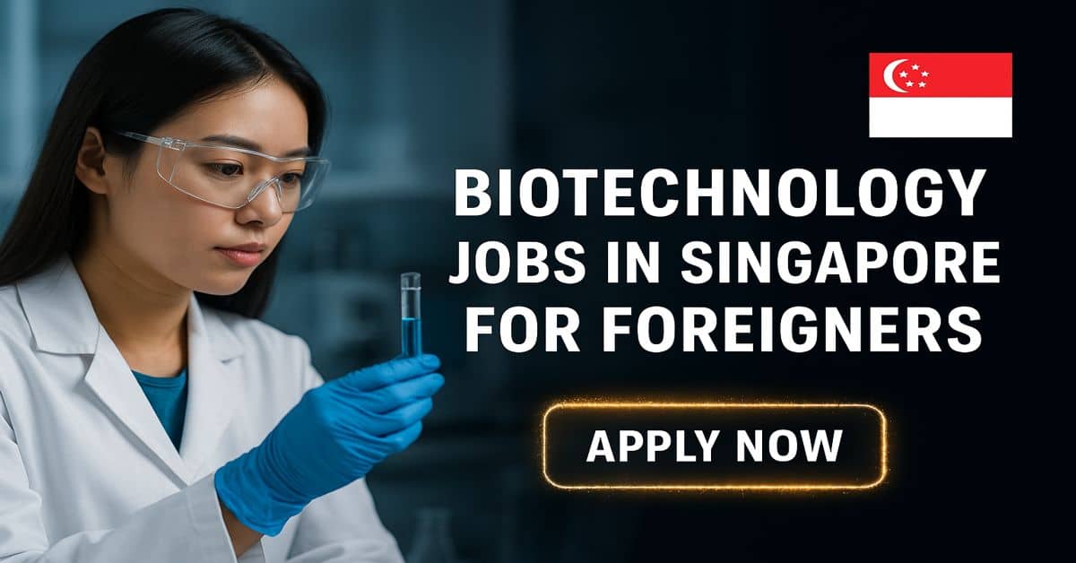 Biotechnology Jobs in Singapore for Foreigners