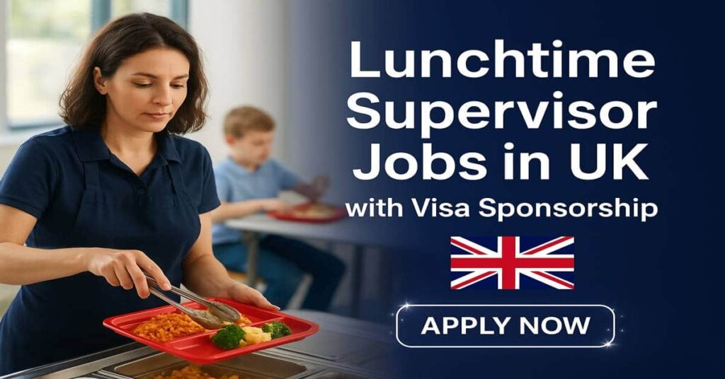 Lunchtime Supervisor Jobs in UK with Visa Sponsorship