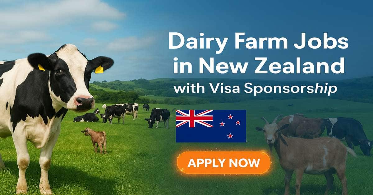 Dairy Farm Jobs in New Zealand with Visa Sponsorship