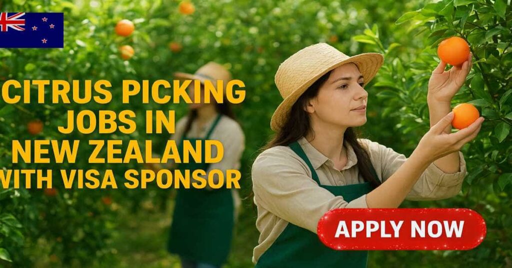 Citrus Picking Jobs in New Zealand with Visa Sponsor