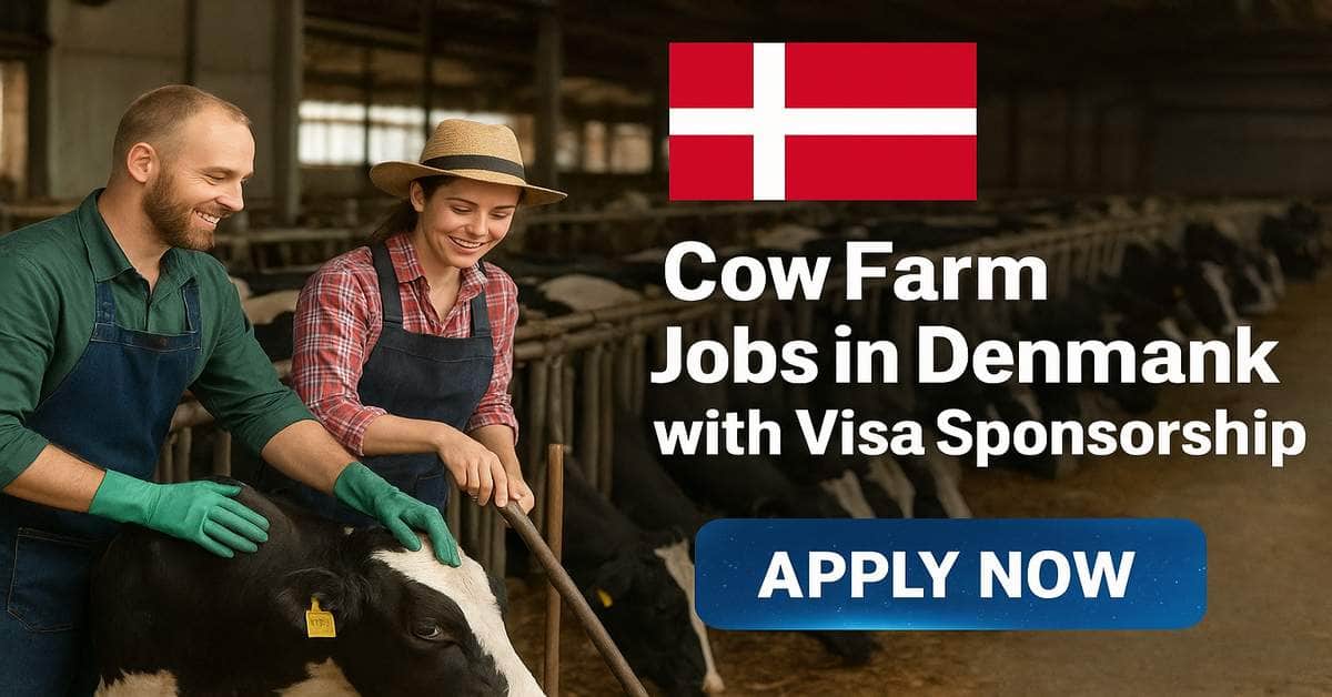 Cow Farm Jobs in Denmark with Visa Sponsorship
