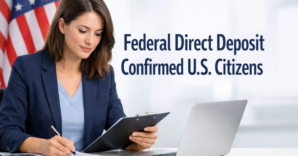 Federal Direct Deposit Confirmed U.S. Citizens