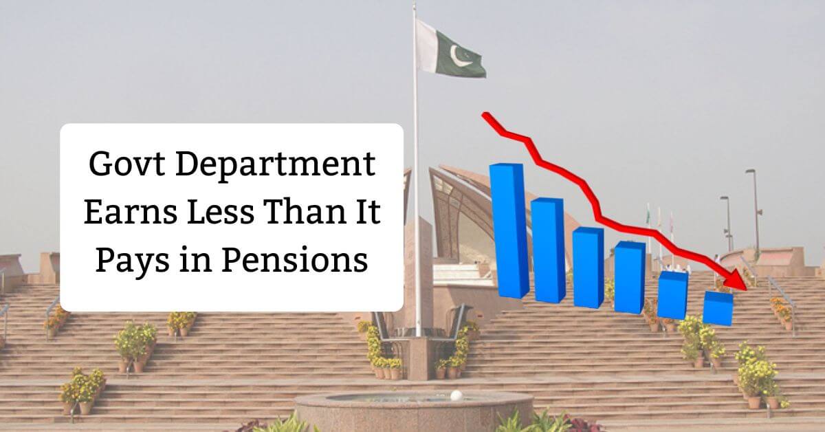 Govt Department Earns Less Than It Pays in Pensions