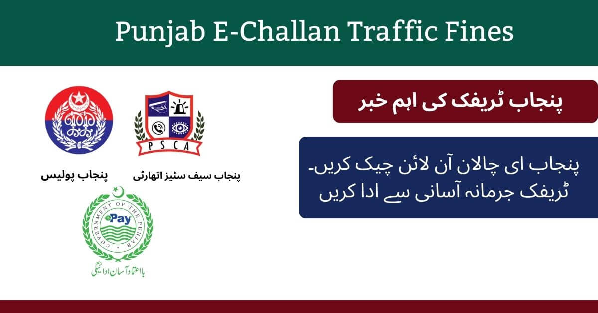 Punjab E-Challan Traffic Fines