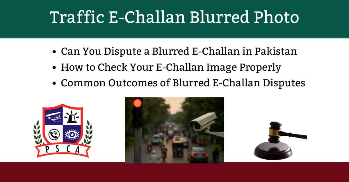 Traffic E-Challan Blurred Photo
