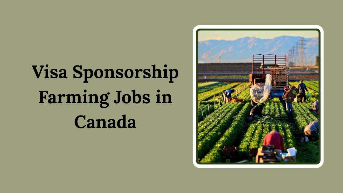 Visa Sponsorship Farming Jobs in Canada