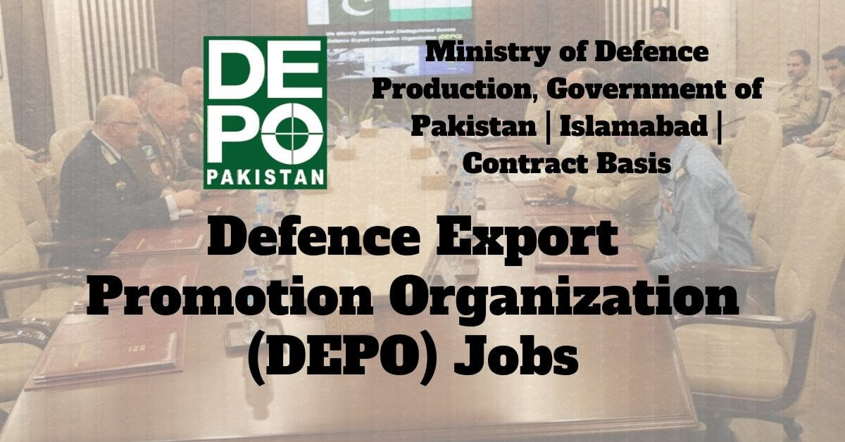 Defence Export Promotion Organization (DEPO) Jobs