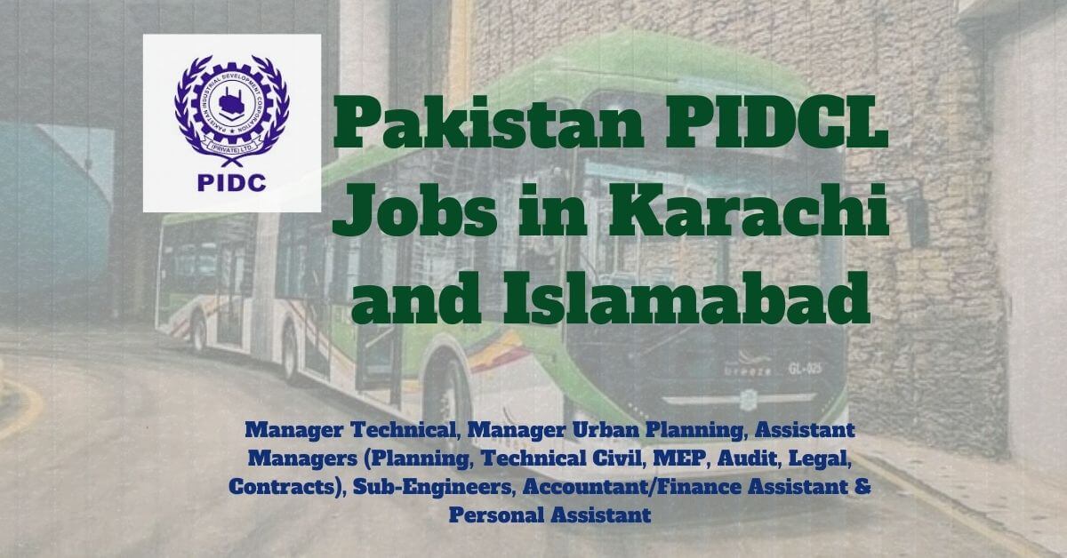 Pakistan PIDCL Jobs in Karachi and Islamabad