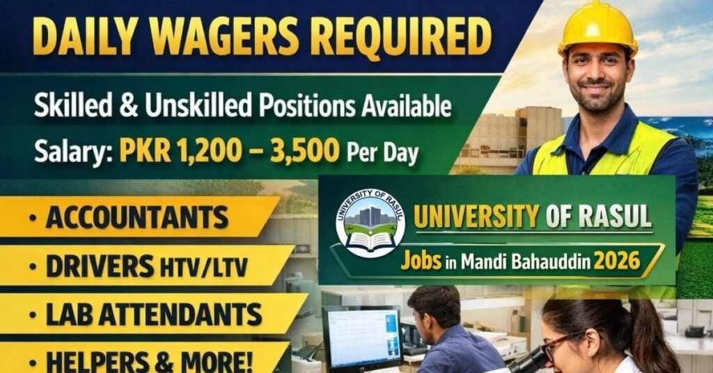 University of Rasul Jobs in Mandi Bahauddin