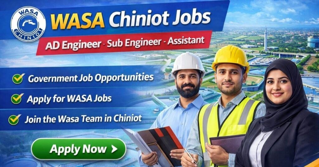 WASA Chiniot Jobs AD Engineer Sub Engineer Assistant