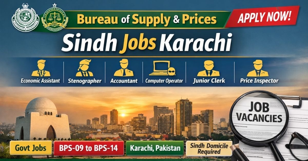 Bureau of Supply and Prices Sindh Jobs Karachi