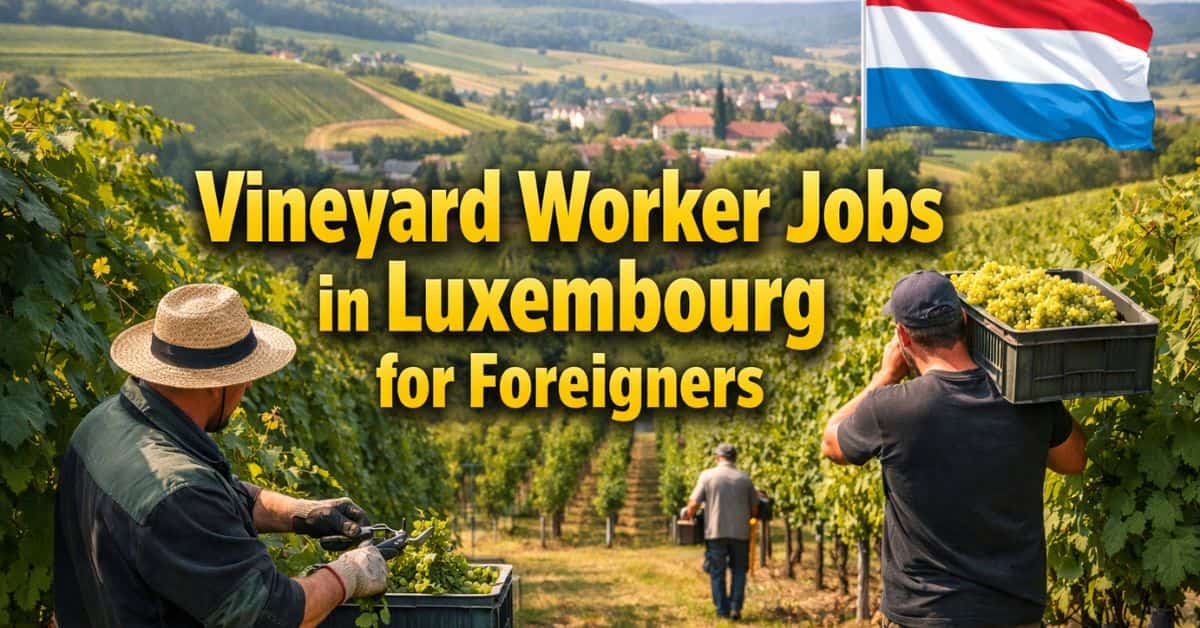 Vineyard Worker Jobs in Luxembourg for Foreigners