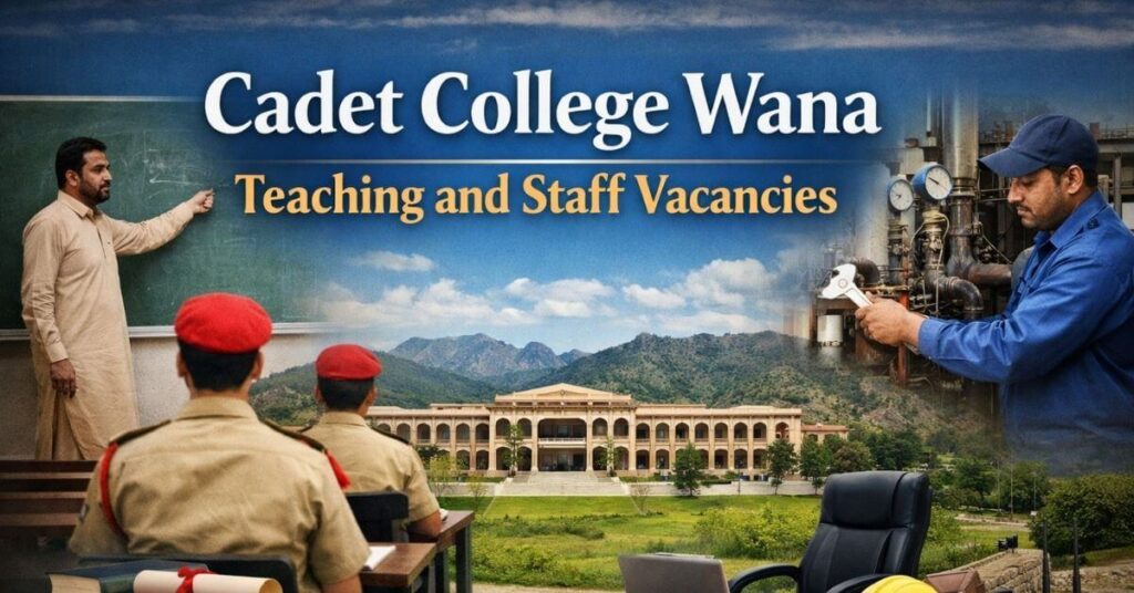 Cadet College Wana Teaching and Staff Vacancies